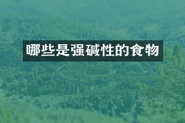 哪些是强碱性的食物