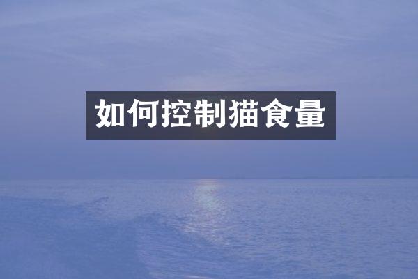 如何控制猫食量