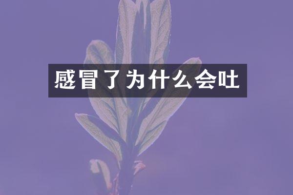 感冒了为什么会吐