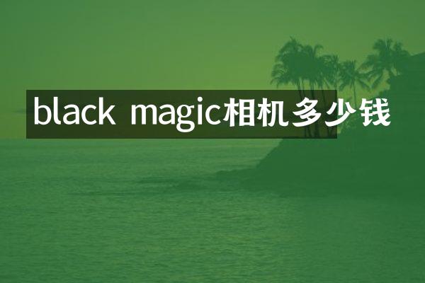 black magic相机多少钱