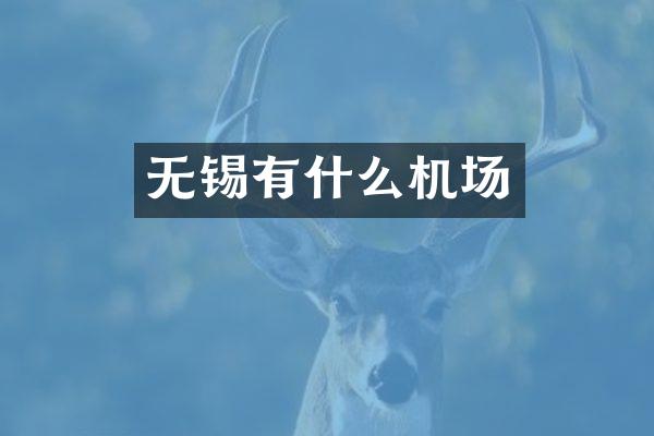 无锡有什么机场