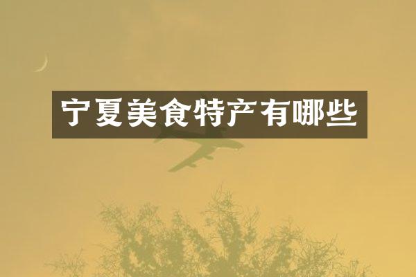 宁夏美食特产有哪些