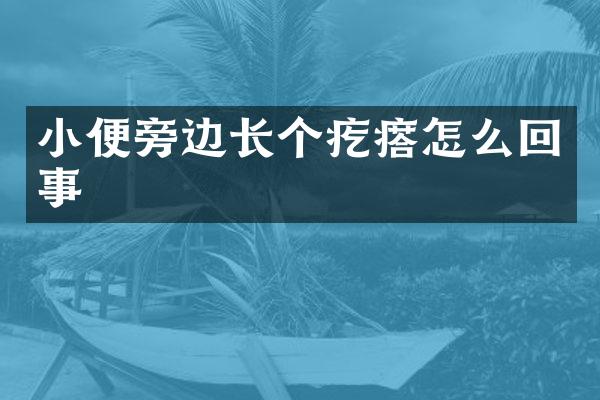 小便旁边长个疙瘩怎么回事