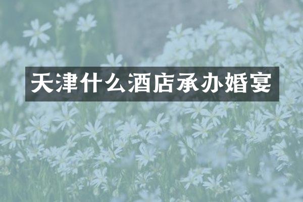 天津什么酒店承办婚宴