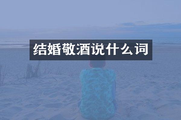 结婚敬酒说什么词