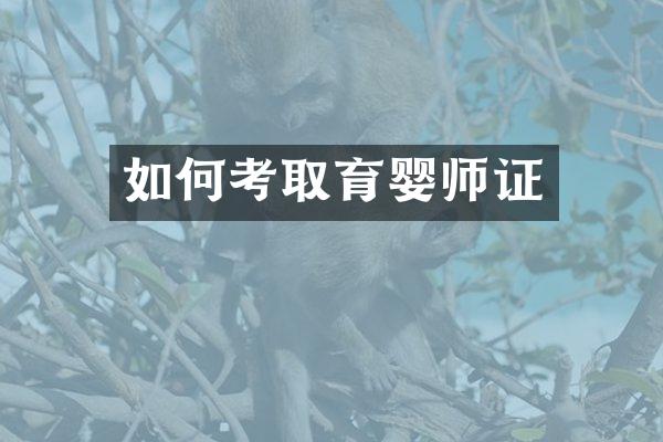 如何考取育婴师证