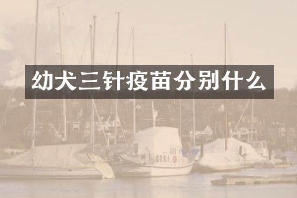 幼犬三针疫苗分别什么