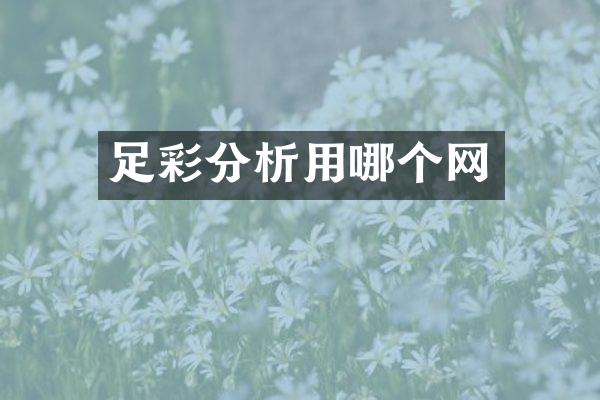 足彩分析用哪个网