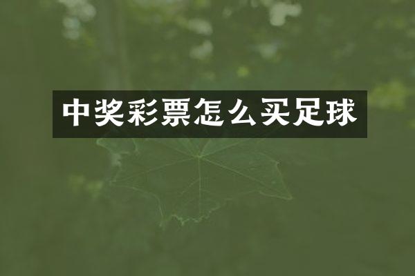 中奖彩票怎么买足球