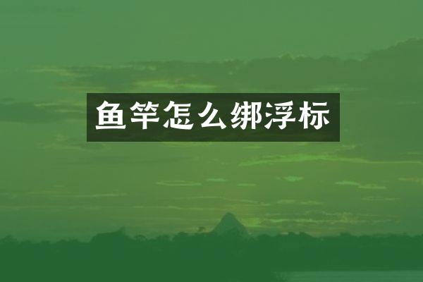 鱼竿怎么绑浮标