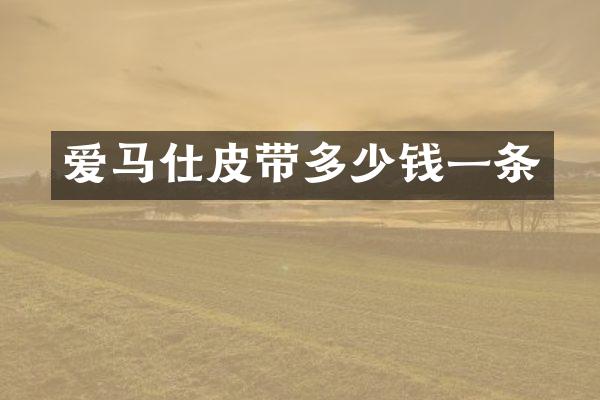 爱马仕皮带多少钱一条