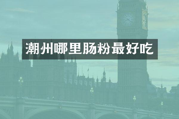 潮州哪里肠粉最好吃