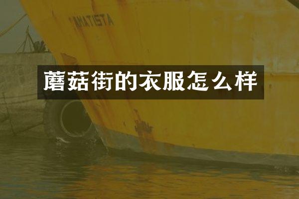 蘑菇街的衣服怎么样