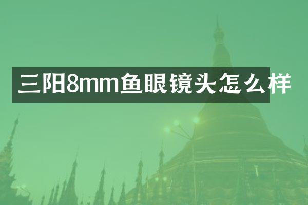 三阳8mm鱼眼镜头怎么样