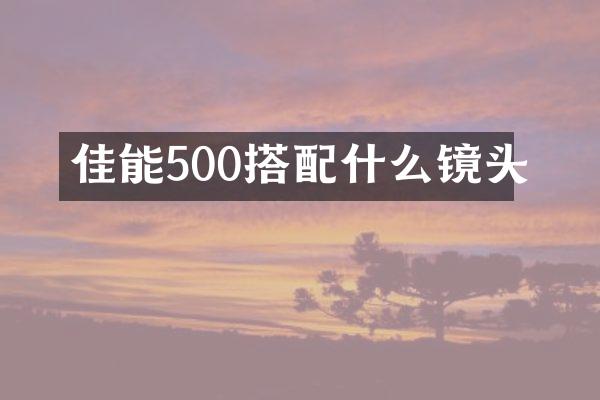 佳能500搭配什么镜头