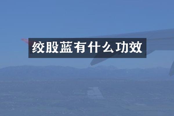 绞股蓝有什么功效