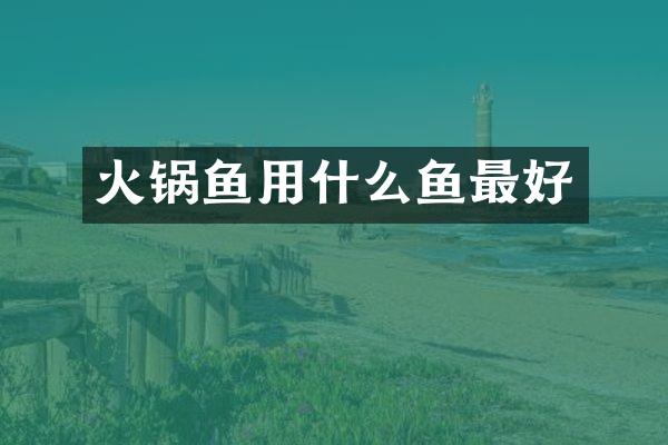 火锅鱼用什么鱼最好