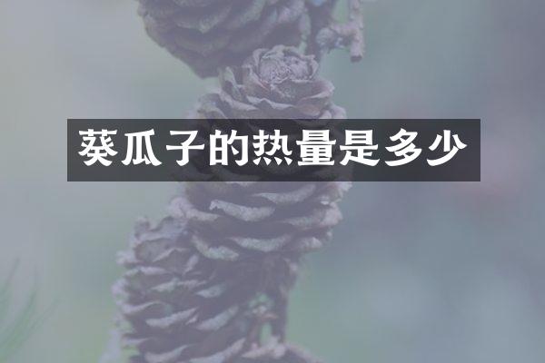 葵瓜子的热量是多少