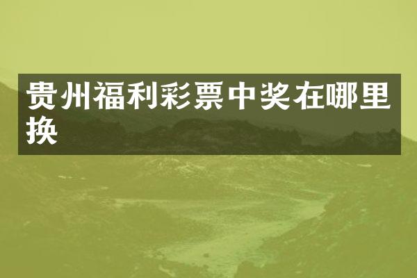 贵州福利彩票中奖在哪里换