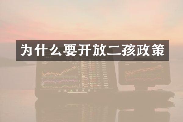 为什么要开放二孩政策