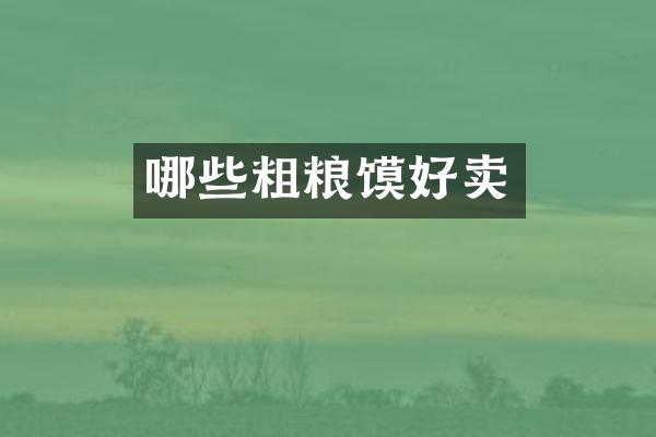 哪些粗粮馍好卖