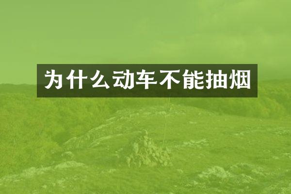 为什么动车不能抽烟