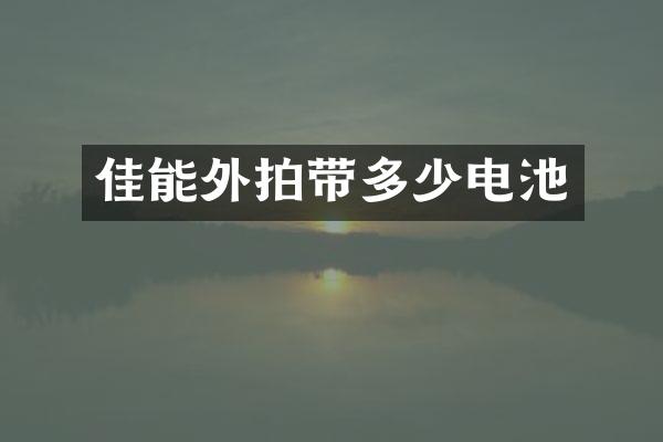 佳能外拍带多少电池