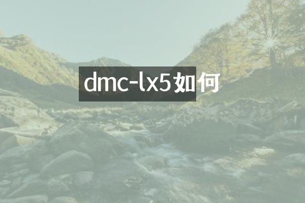 dmc-lx5如何