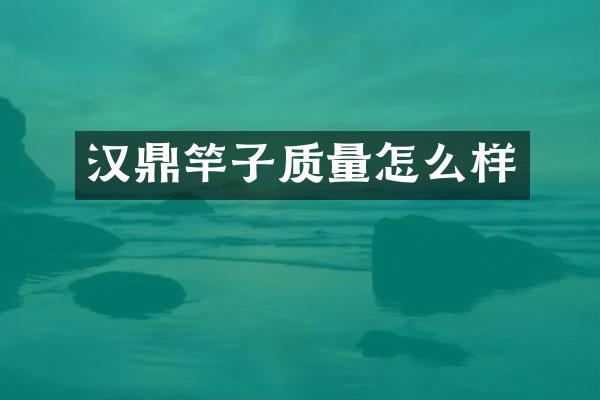汉鼎竿子质量怎么样
