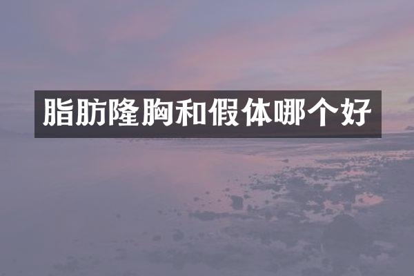 脂肪隆胸和假体哪个好