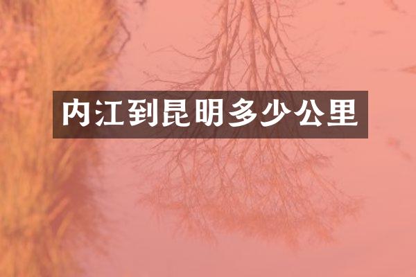 内江到昆明多少公里