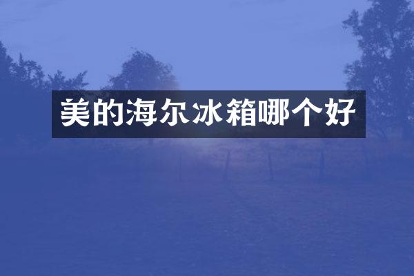 美的海尔冰箱哪个好