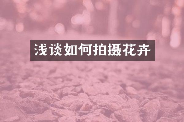 浅谈如何拍摄花卉