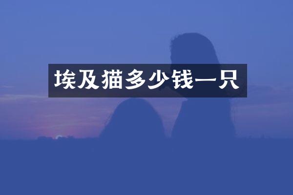 埃及猫多少钱一只