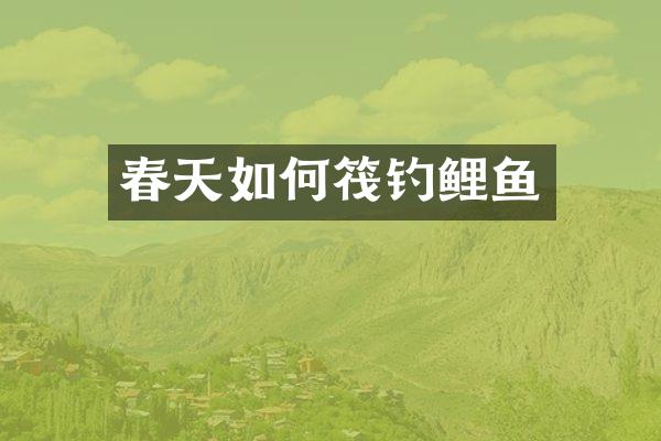 春天如何筏钓鲤鱼