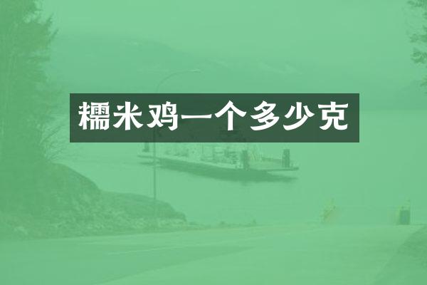 糯米鸡一个多少克