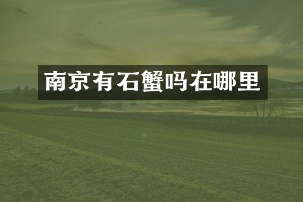 南京有石蟹吗在哪里