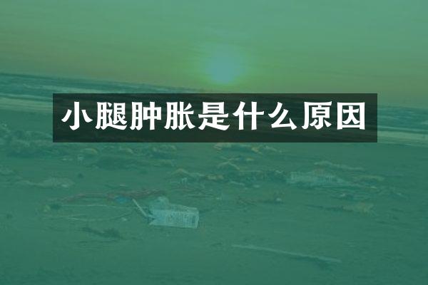 小腿肿胀是什么原因