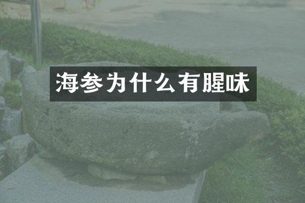 海参为什么有腥味