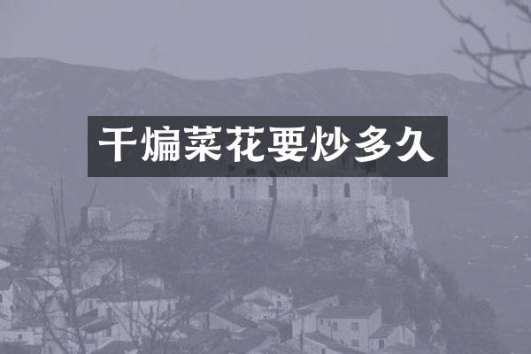 干煸菜花要炒多久