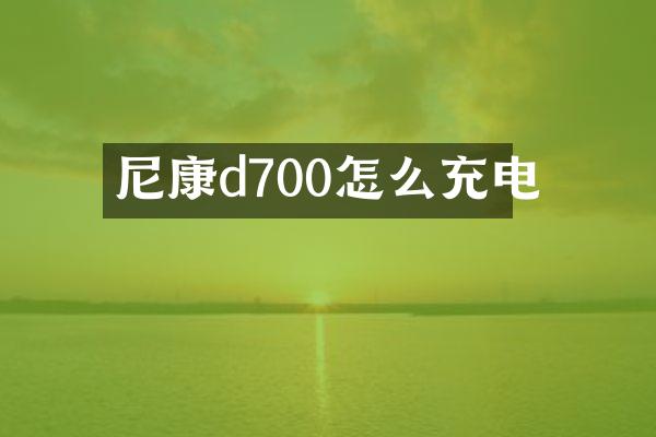 尼康d700怎么充电