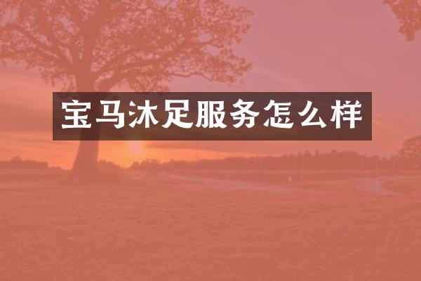 宝马沐足服务怎么样