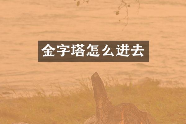 金字塔怎么进去