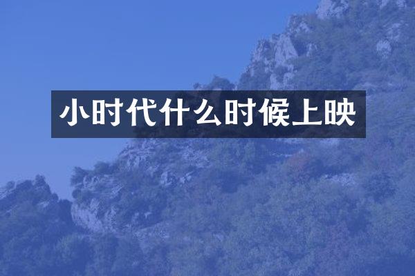 小时代什么时候上映