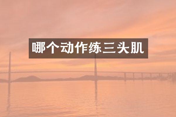 哪个动作练三头肌