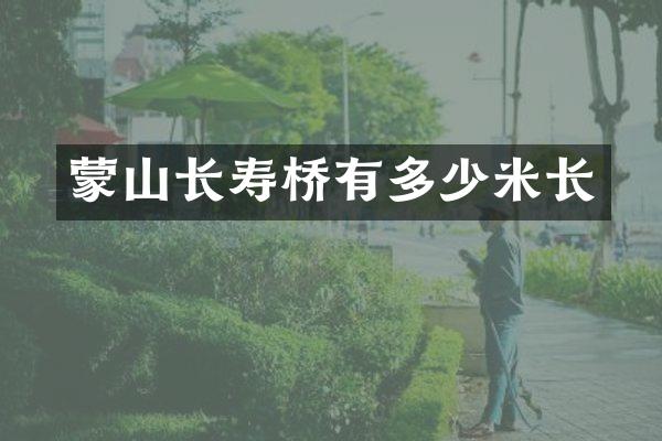 蒙山长寿桥有多少米长