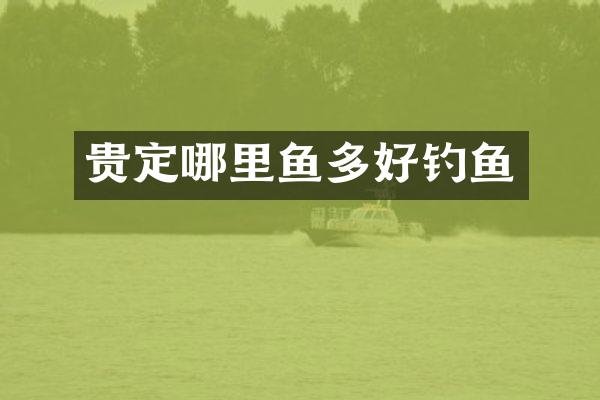 贵定哪里鱼多好钓鱼