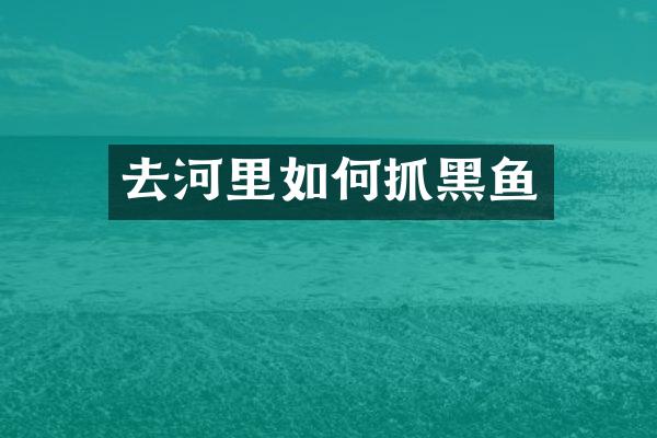 去河里如何抓黑鱼