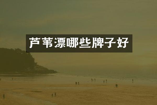 芦苇漂哪些牌子好