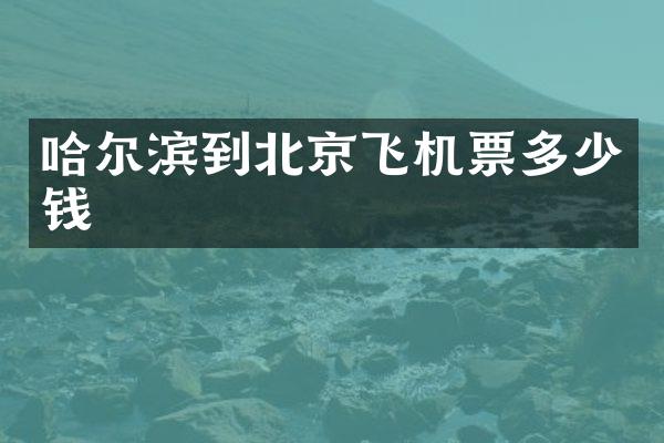 哈尔滨到北京飞机票多少钱
